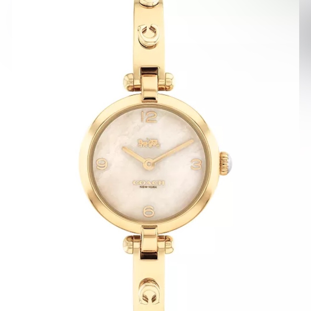 COACH Women's Cary Gold-tone Bangle Bracelet Watch 26mm